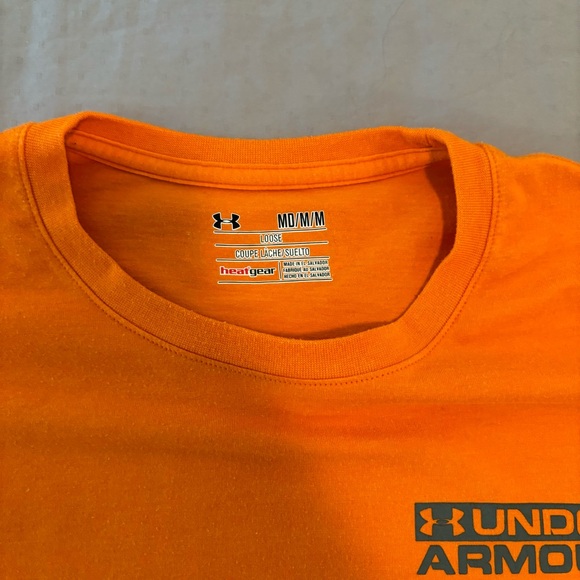 Under Armour Men’s Orange T-shirt - Picture 2 of 3